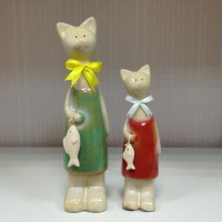 Статуэтка Котики с рыбой